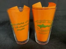 Dogfish Head Pint Bar Pub Glasses Set of 2 New Craft Brewed Ales Off Centered
