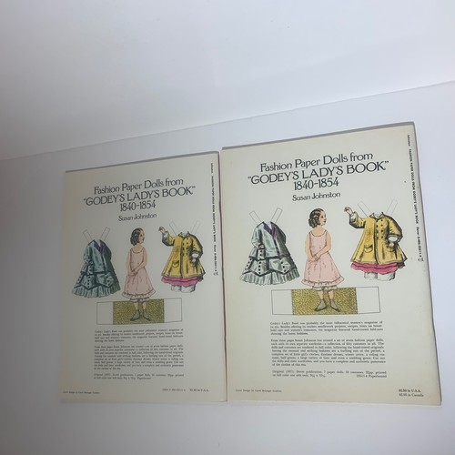 2 modische Papierpuppen aus Godeys Damenbuch Susan Johnston neu ungeschnitten 1977 - Bild 3 von 8