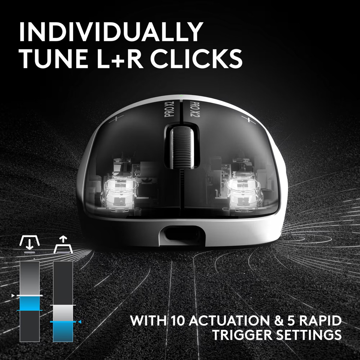 Logitech - PRO X2 SUPERSTRIKE LIGHTSPEED Lightweight Wireless