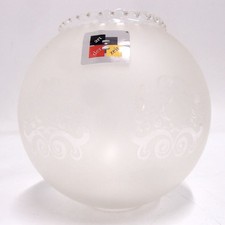 Lampenschirm 155 140 42 mm Glas satiniert Muster Ersatzglas alter Kronleuchter