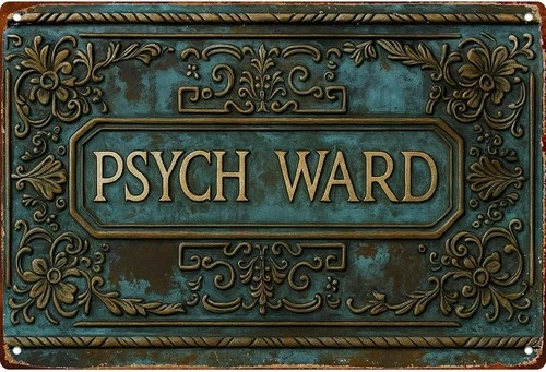Psych Ward Vintage Asylum House Tin Metal Signs Home Décor 8x12