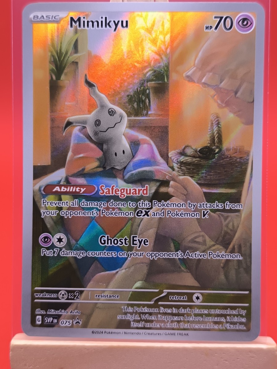 Mimikyu SVP075 Scarlet & Violet Illustration Rare Promo Pokemon