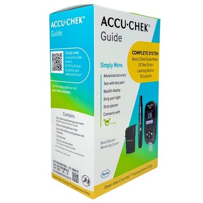 Accu-Chek Guide Glucose Meter w/30 Test Strips, Lancing Device & Lancets_Sealed
