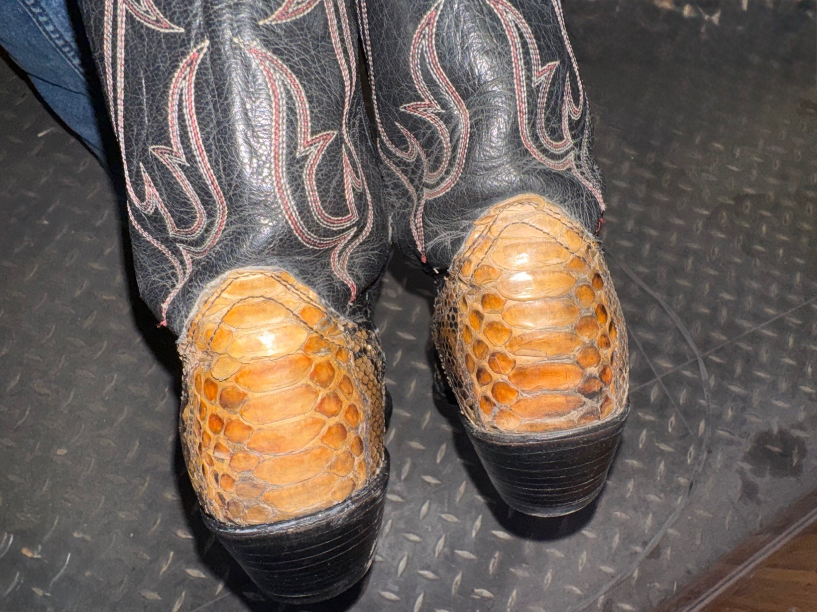 Vintage Dan Post 5190 Genuine Python Snakeskin Bo… - image 6