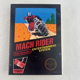 Mach Rider NES Nintendo 5 Screw Cart, Manual & RENTAL CASE Tested