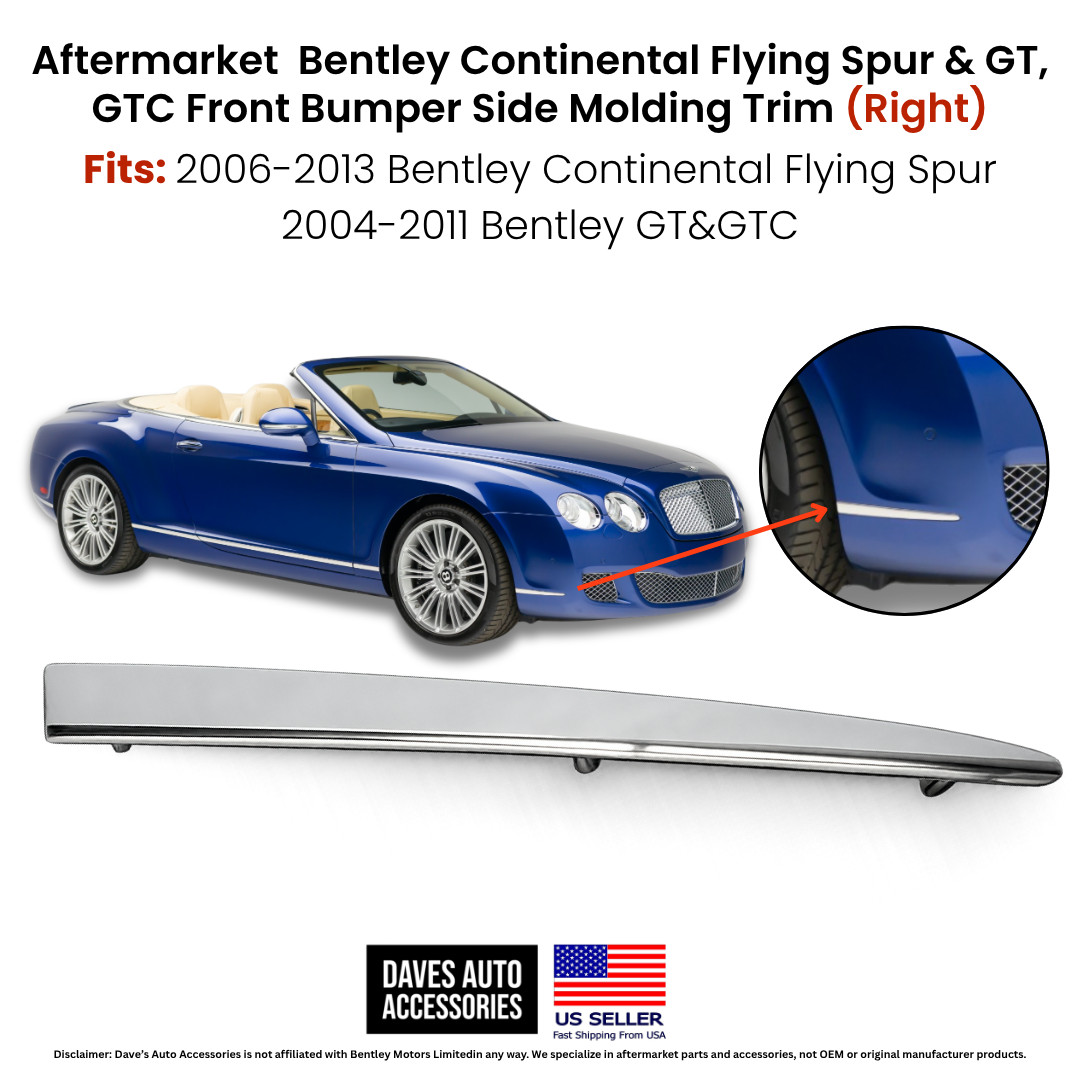 Bentley Continental GT 2004-2011 Front Right Body side molding
