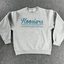 Vintage Indiana Hoosiers Sweatshirt Mens Medium Gray NCAA College Crewneck