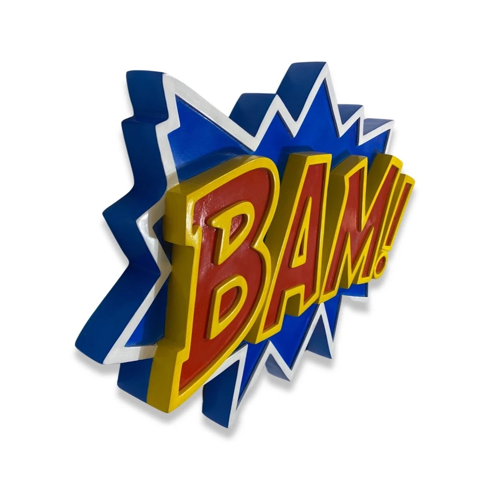 3D Comic Book Pop Culture Wall Sign -BAM - 32 Inches Foto 2 de 3