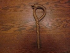 1 Antique English Parasol Handle feat. a Dragon w/ Glass Eyes, wood