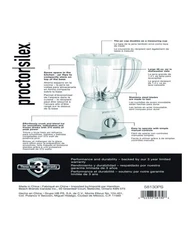 Proctor Silex Durable Blender Compact Storage 8 Speeds 48oz OPEN BOX