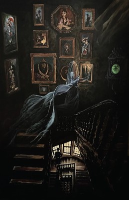 Paper Poster Haunted Mansion Bride Hallway Unframe 