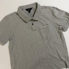 Banana Republic Luxe Touch Performance Slim Fit Gray Polo Shirt Mens Size M