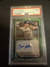 2024 Bowman Chrome Prospect Autographs Brock Wilken Green Shimmer Refractor /99 