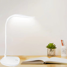 USB LED Desk Light Dimmable Bedside Reading Lamp Rechargeable Touch Control