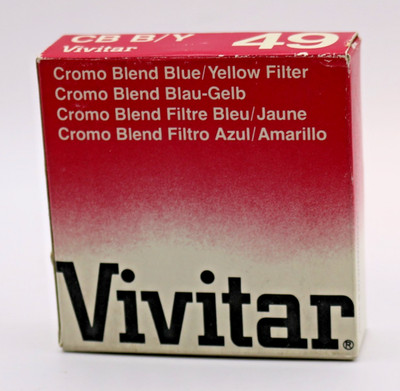Vivitar 49mm Cromo Blend Blue/Yellow CB-B/Y Lens Filter   New
