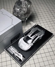  PSC 1:64 Silver LP800-4 Racing Sports Model Diecast Metal Car  