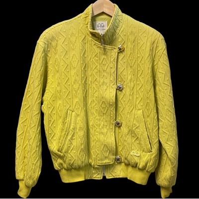 Medium Chartreuse Courreges Vintage Sport Futur Jacket, EUC! AC Andre Courreges