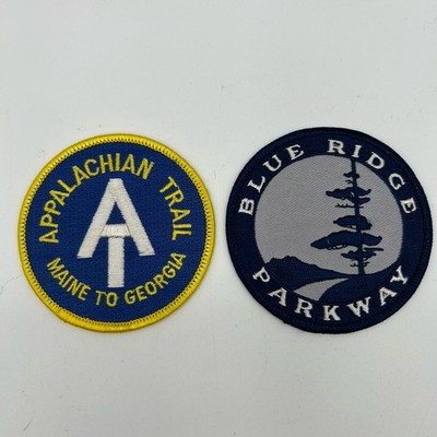 Vtg. Appalachian Trail & Blue Ridge Parkway  (2) Embroidered Patches Round 3 