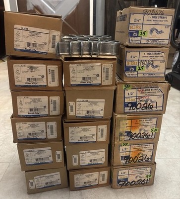 Thomas & Betts/OZ-Gedney Conduit Snap Straps Bulk Lot! 18 Boxes! Various Sizes!