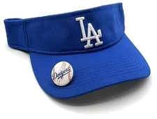 LOS ANGELES LA DODGERS VISOR HAT BLUE MLB BASEBALL TEAM LOGO NEW CAP