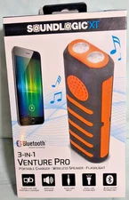 Bluetooth 3-IN-1 Venture Pro New Portable Charger, Wireless Speaker, Flashlight