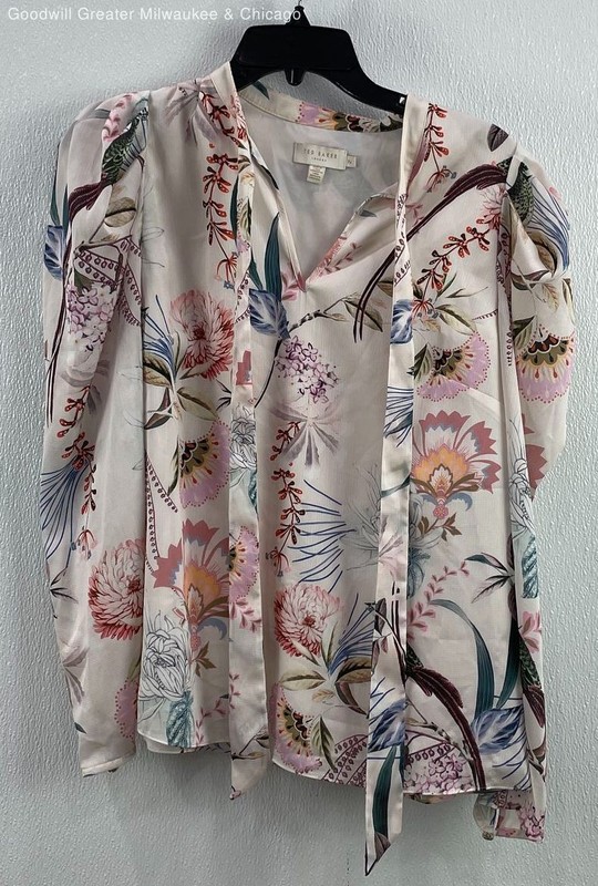 Ted Baker Women's Beige Floral Top Size 2