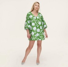 New KATE SPADE NY x Target XL Mini Dress Green Blue Floral Pockets Sundress