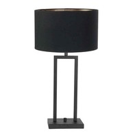 Tischleuchte Beistelllampe Schlafzimmerleuchte Wohnzimmerlampe Metall Stoff