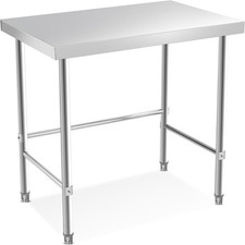 Stainless Steel Work Table Commercial Kitchen Food Prep Workbench 91x61x89cm