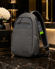 Travelon Metro Sling Backpack Gray Anti-Theft Crossbody Travel Bag RFID NWT