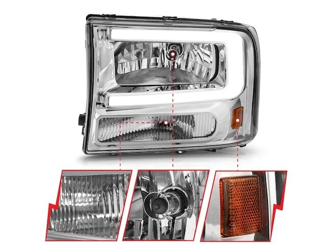 Anzo 64MC38W Headlight Set Fits 2000-2004 Ford Excursion Foto 3 de 4