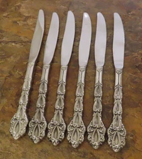 Oneida Chandelier Set of 6 Dinner Knives Community Stainless Flatware Lot D