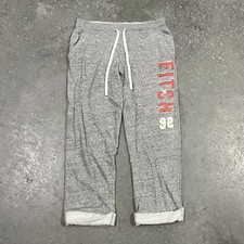 Vtg Abercrombie Fitch Women s Sz S Grey Sweatpants Y2k Joggers Spellout Logo 90s