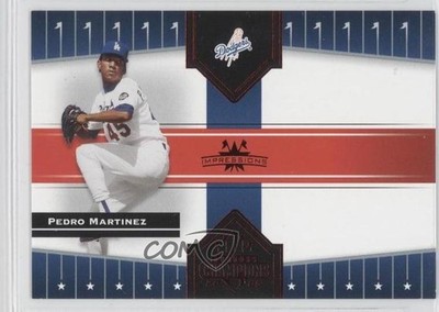 2005 Donruss Champions Red Impressions 98/250 Pedro Martinez #215 HOF 9ap