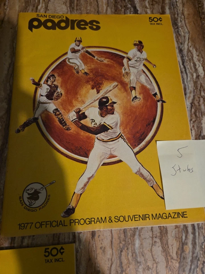 1977 (Lot Of 3) San Diego Padres Programs ~with (7)Game STUBS~Programs - Image 3 of 4