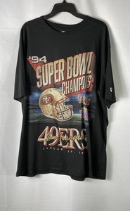 San Francisco 49ers 1994 Super Bowl XXIX Champions T-Shirt Reprint New Era Sz XL