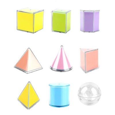 9x Folding Geometric Shapes 3D Geometric Solids for Classroom Kids Preschool