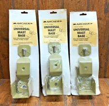 3 NOS Vintage Archer Radio Shack Universal Antenna Mast Base 15-5068A