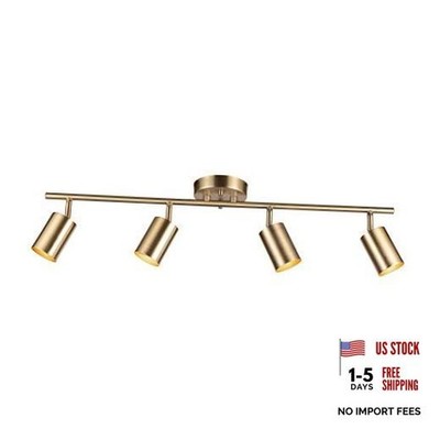 Pratt 4-Light Track Lighting, Matte Brass, Gold Matte Brass, Pratt