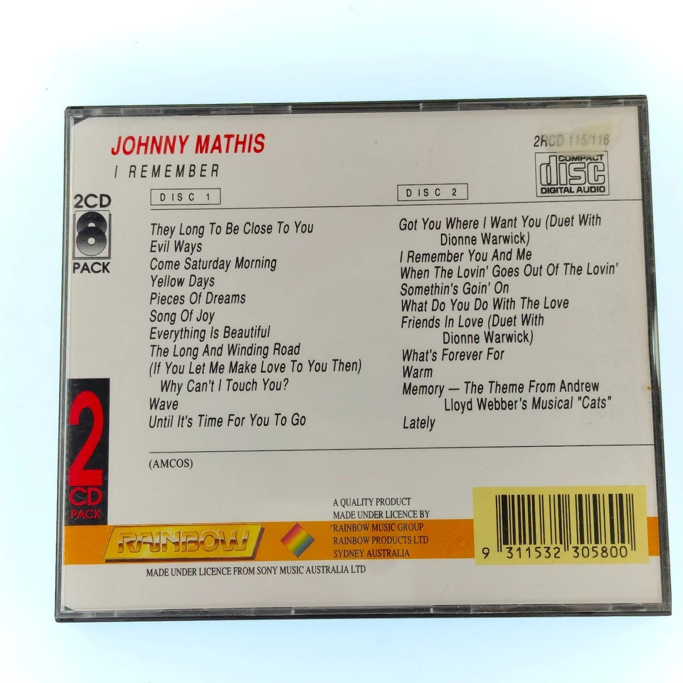 Johnny Mathis - I Remember - 2 CD Pack - CD - Image 2 of 2