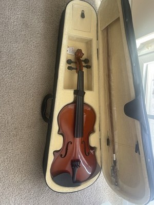 Benjamin Adams Acoustic Violin Brown Varnish w/ Chinrest, Bow, Hard Case