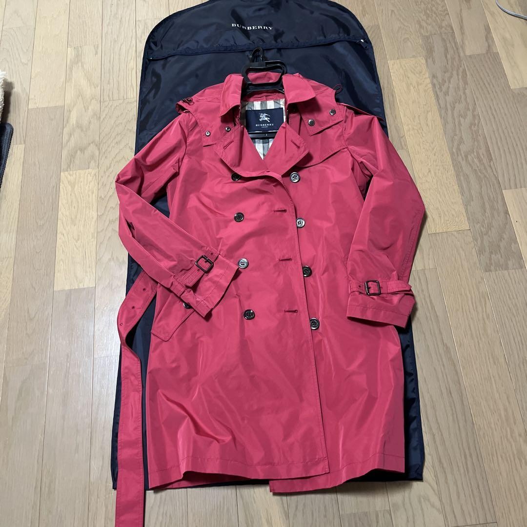 BURBERRY Red Trench Coat Spring Women's #EG ZDB