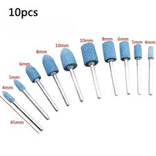 10pcs Polishing Head Wheel Head Abrasive Mounted For Dremel Rotary Blue Corundum