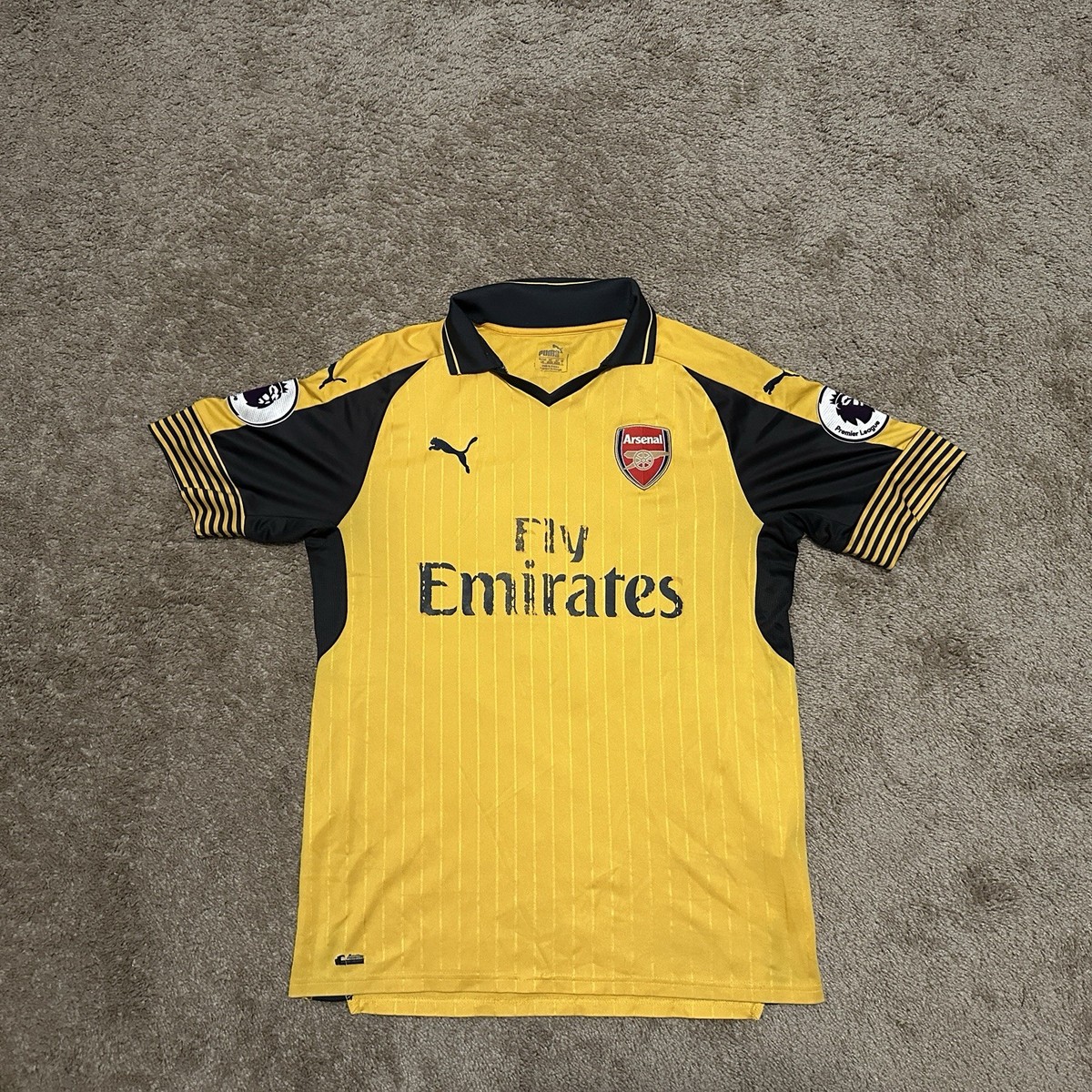 Yellow Arsenal Peach Kit Oliver Giroud Arsenal Jersey Mens Large