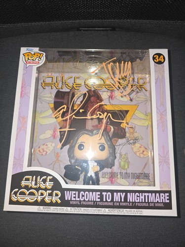 ALICE COOPER & TOMMY HENRIKSEN signed Autogramm In Person   FUNKO POP  ACOA