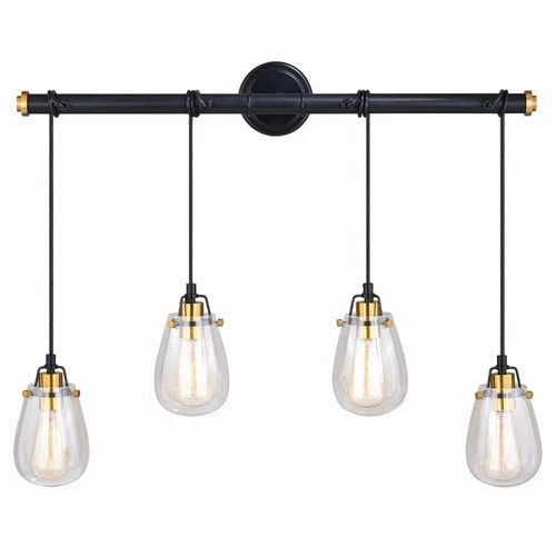 Vaxcel - Kassidy 4-Light Pendant in Industrial and Linear Style 16 Inches Tall - Picture 2 of 4