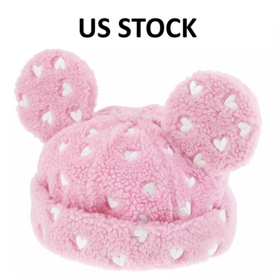 Disney Japan Tokyo Resort Mickey Mouse Cap Pink Heart Ears Hat 58cm【US STOCK】