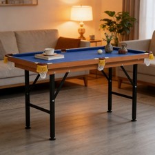 Foldable Pool Table 55 Inch Mini Indoor Billiard Game Set with Accessories