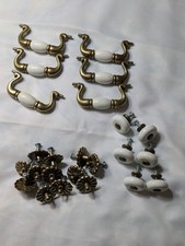 Lot Of Cabinet Knobs Gold 13 Pack Round Brass White Knobs Dresser Drawer Handle