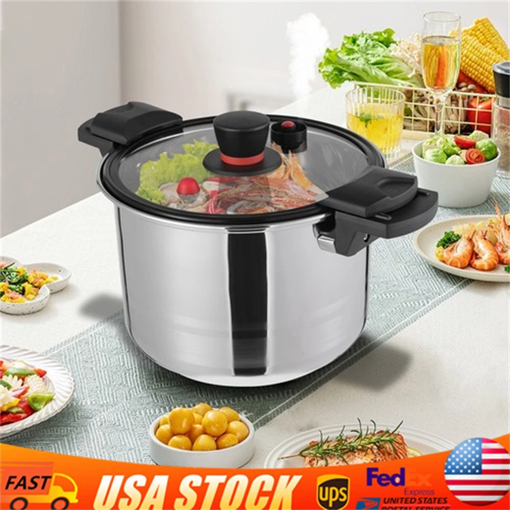 7.4 Quart Stainless Steel Pressure Cooker Pressure Stewing Pot Kitchen Cooking